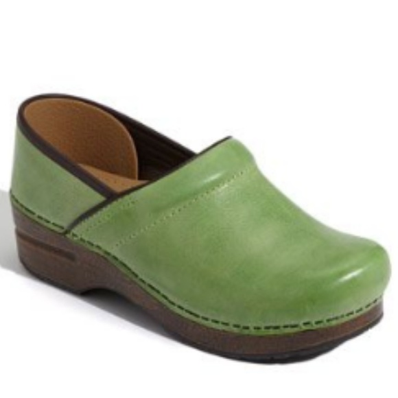 green dansko clogs